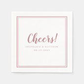 Bruiloftsfeest Moderene Stof Roze Roze Servet (Voorkant)