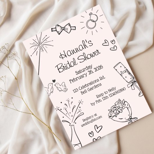 Bruiloftsfeest, modern boho-minimalist, chic kaart