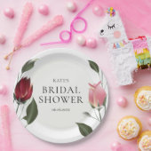 Bruiloftsfeest Modern Roses Papieren Bordje (Feest)