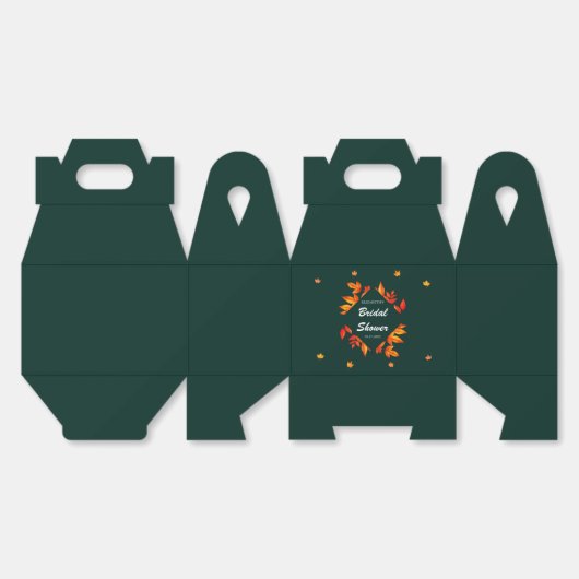 Bruiloftsfeest Modern Rustiek met Herfstbladeren Bedankdoosjes (Ongevouwen)