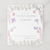 Bruiloftsfeest Moderne Vlinders  Plaatskaartje (Buitenkant ongevouwen)