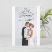 Bruiloftsfeest na afloop kaart (Staand voorkant)