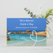 Bruiloftsfeest na de bruiloft in Cyprus Kaart (Staand voorkant)