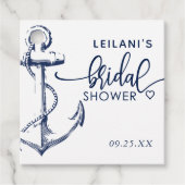 Bruiloftsfeest Nautical Anker Bedankjes Labels (Voorkant)