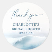 Bruiloftsfeest Ocean Beach Ronde Sticker (Voorkant)