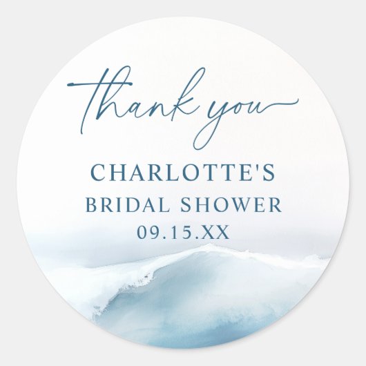 Bruiloftsfeest Ocean Beach  Ronde Sticker (Voorkant)