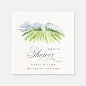 Bruiloftsfeest op de wijngaard van de rustieke wij servet (Voorkant)