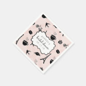 Bruiloftsfeest Paris Romance Servetten (Hoek)