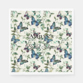 Bruiloftsfeest Pretty Blue Butterflies Servet (Voorkant)