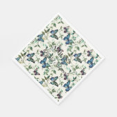 Bruiloftsfeest Pretty Blue Butterflies Servet (Hoek)