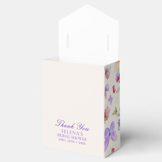 Bruiloftsfeest Pretty Purple Butterflies Bedankdoosjes (Geopend)