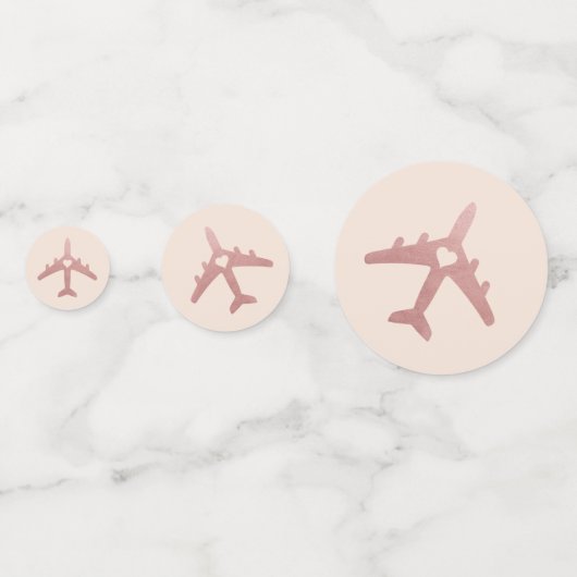 Bruiloftsfeest Reis Thema Vliegtuig Confetti (Voorkanten)