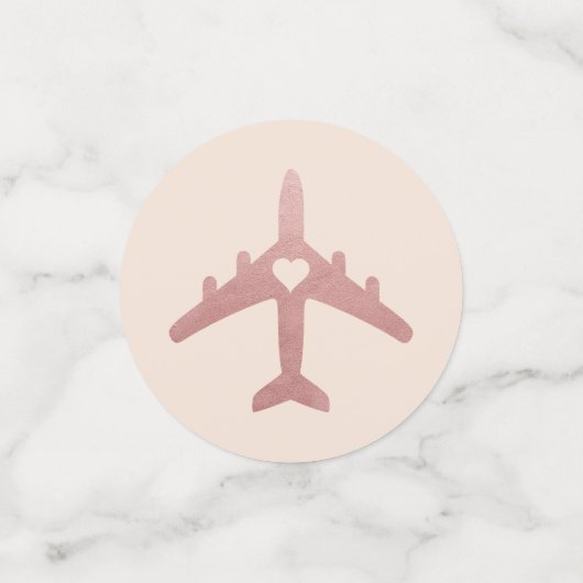 Bruiloftsfeest Reis Thema Vliegtuig Confetti (Kleine voorkant)
