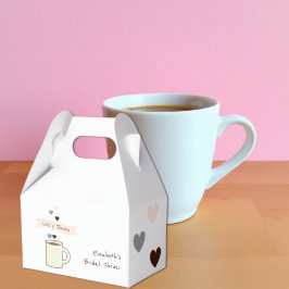 Bruiloftsfeest rond koffie bedankdoosjes