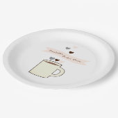 Bruiloftsfeest rond koffie papieren bordje (Gekanteld)
