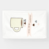 Bruiloftsfeest rond koffie spandoek (Horizontaal)
