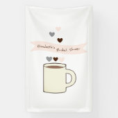 Bruiloftsfeest rond koffie spandoek (Verticaal)