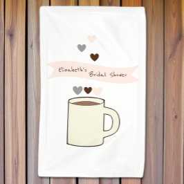 Bruiloftsfeest rond koffie spandoek