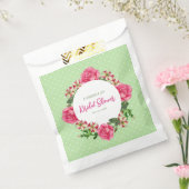 Bruiloftsfeest Roze Roos Rode Petunia Stippen Bedankzakje (Gezegeld)