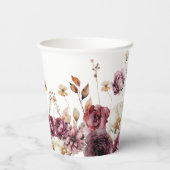 Bruiloftsfeest 'Rustic Floral Overvloed' Papieren Bekers (Achterkant)