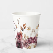 Bruiloftsfeest 'Rustic Floral Overvloed' Papieren Bekers (Links)
