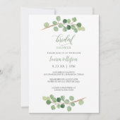 Bruiloftsfeest - Rustieke Eucalyptusgroen Kaart (Voorkant)