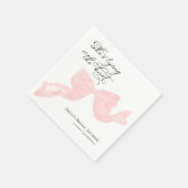 Bruiloftsfeest servetten | Ze heeft de knoop door  (Hoek)