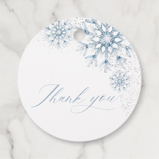 Bruiloftsfeest Snow in Love Bedankjes Labels (Achterkant)