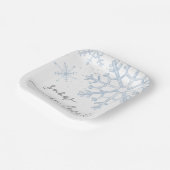 Bruiloftsfeest Snow In Love Papieren Bordje (Gebogen)