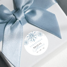 Bruiloftsfeest Snow in Love Ronde Sticker