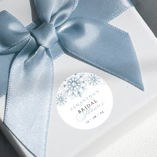 Bruiloftsfeest Snow in Love Ronde Sticker