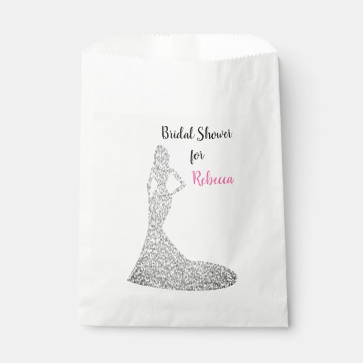 Bruiloftsfeest Sparkle & Shine Zakjes als bedankje (Voorkant)