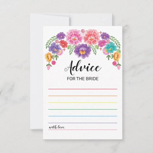 Bruiloftsfeest spel Advieskaarten Fiesta Kaart (Voorkant)