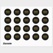Bruiloftsfeest squad matchende groep design voor v ronde sticker (Vel)