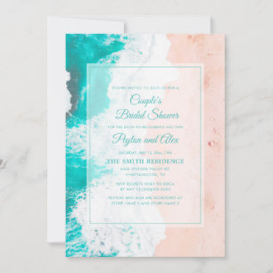 Bruiloftsfeest Strand Oceaan Tropisch Turquoise Wi Kaart