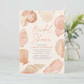 Bruiloftsfeest Strand Schelp Kaart (Staand voorkant)