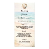 Bruiloftsfeest strandfeest menu kaart (Voorkant)