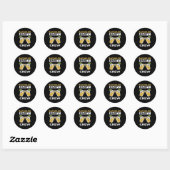 Bruiloftsfeest Team Bruid Bruidegom Team _1 Ronde Sticker (Vel)