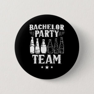 Bruiloftsfeest Team Bruidegom Bruid 4  Ronde Button 5,7 Cm