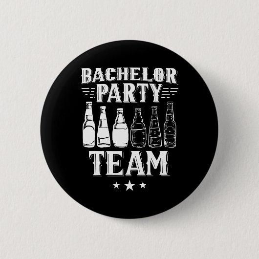 Bruiloftsfeest Team Bruidegom Bruid 4 Ronde Button 5,7 Cm (Voorkant)
