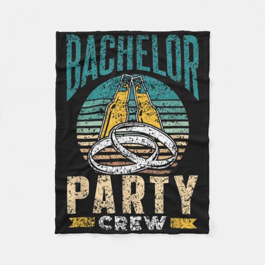 Bruiloftsfeest Team Bruidegom Bruid  Fleece Deken (Voorkant)