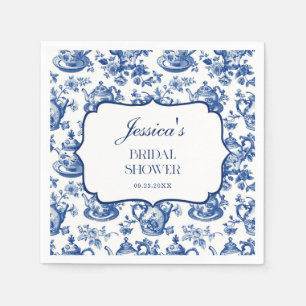Bruiloftsfeest Theepartij Blauw Witte Chinoiserie Servet