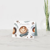 Bruiloftsfeest-thema kaart voor koffie (Voorkant)