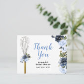 Bruiloftsfeest 'Trouwfeest in aantocht' in marineb Bedankkaart (Staand voorkant)