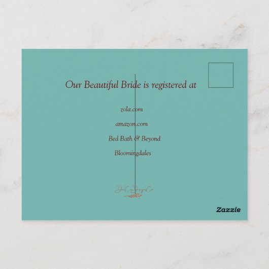 Bruiloftsfeest Uitnodiging Budget (Achterkant)