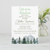 Bruiloftsfeest Uitnodiging 'Liefde is een Avontuur (Staand voorkant)