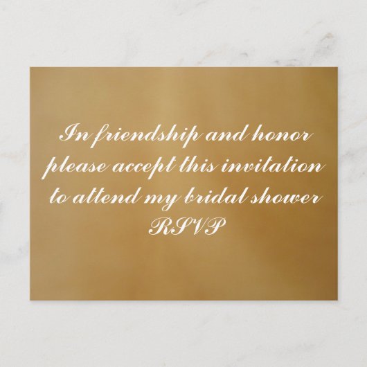 Bruiloftsfeest Uitnodigingskaart Briefkaart (Voorkant)