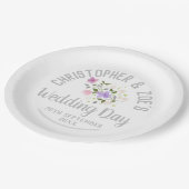 Bruiloftsfeest van een huwelijk papieren bordje (Gekanteld)