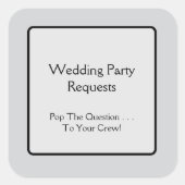 Bruiloftsfeest Vierkante Sticker (Voorkant)