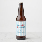 Bruiloftsfeest voor krab- en kreeftliefhebbers bier etiket (Voorkant)